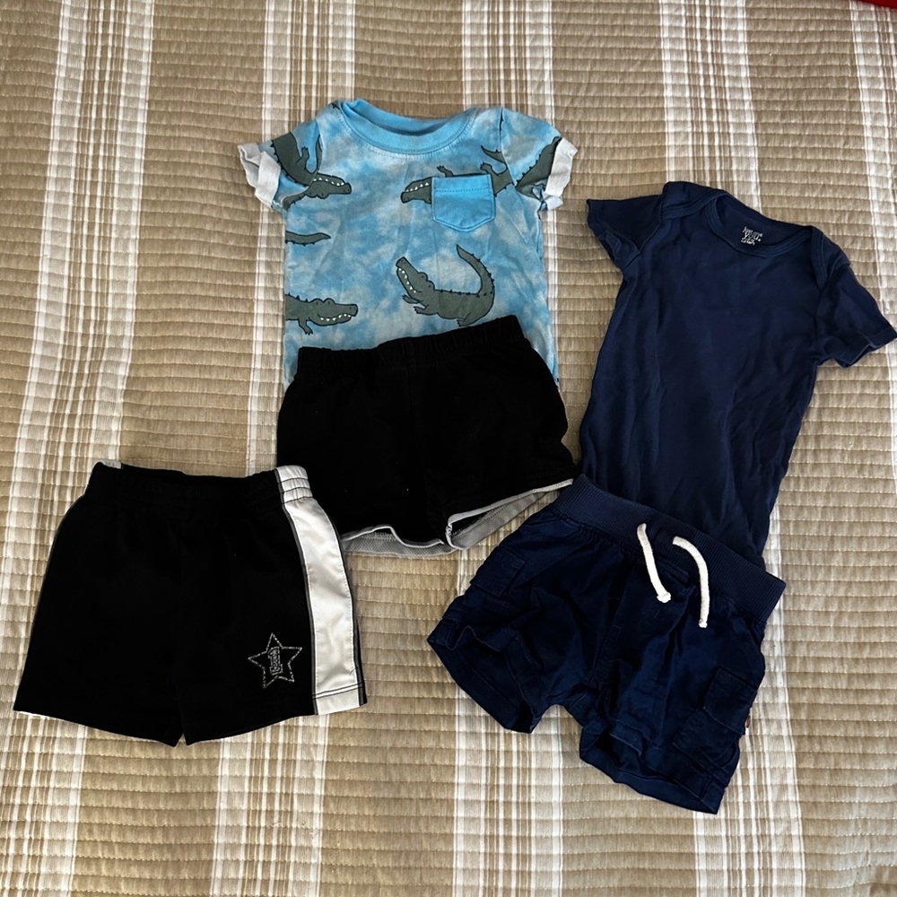 5 piece set - shorts and tees